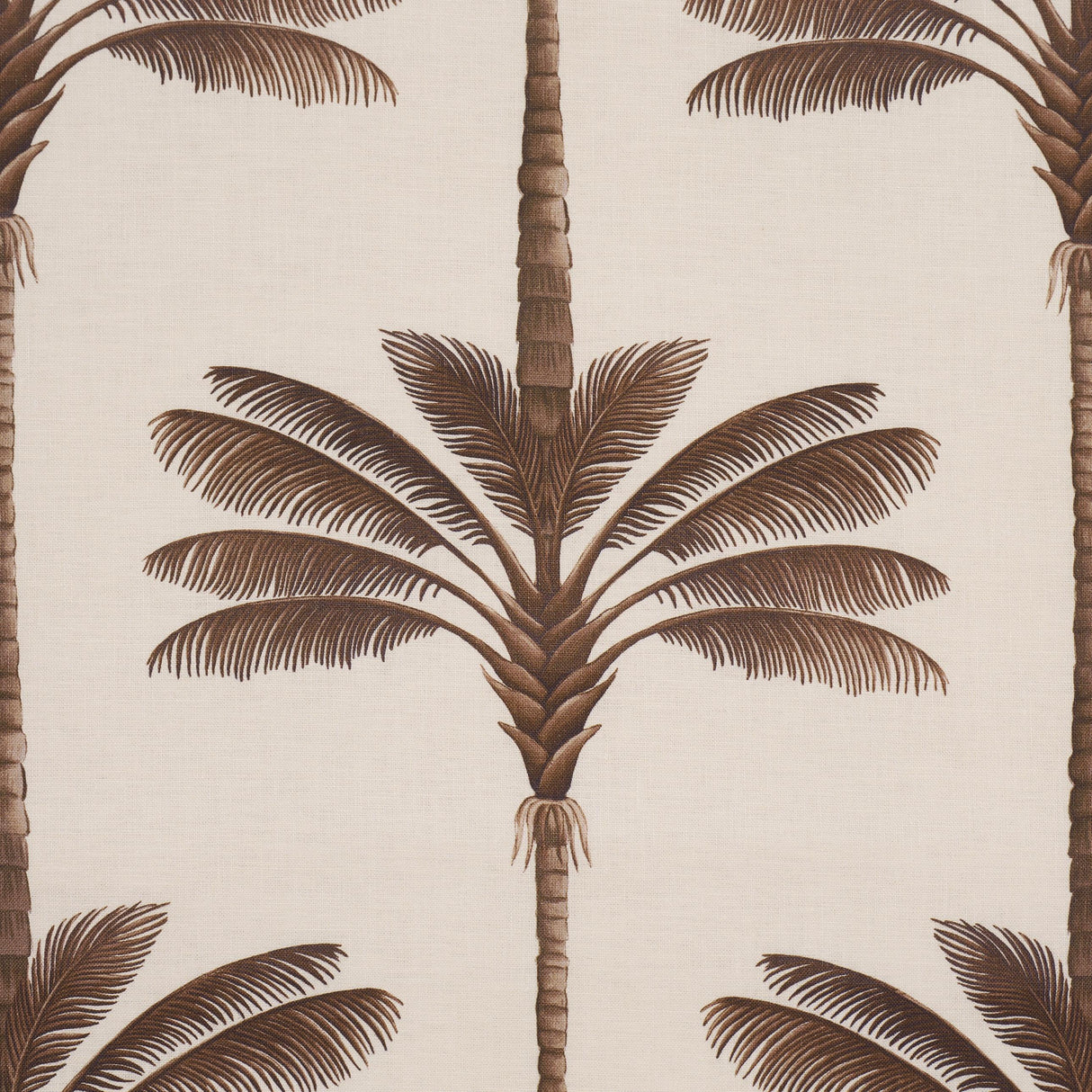 Schumacher A Palm Is A Palm Print Chocolate Meets Tobacco Fabric