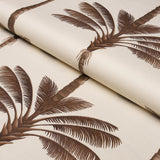 Schumacher A Palm Is A Palm Print Chocolate Meets Tobacco Fabric