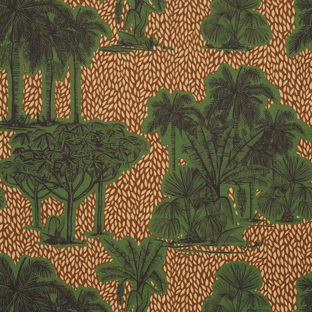 Schumacher Tropical Safari Print Orinoco Verdant Oasis Fabric