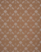 Schumacher Tiger Palm Silhouette Outdoor Mediterrean Spice Fabric