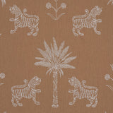 Schumacher Tiger Palm Silhouette Outdoor Mediterrean Spice Fabric