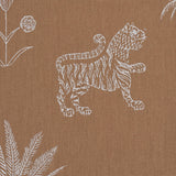 Schumacher Tiger Palm Silhouette Outdoor Mediterrean Spice Fabric