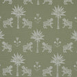 Schumacher Tiger Palm Silhouette Outdoor Sage Fabric