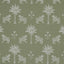 Schumacher Tiger Palm Silhouette Outdoor Sage Fabric