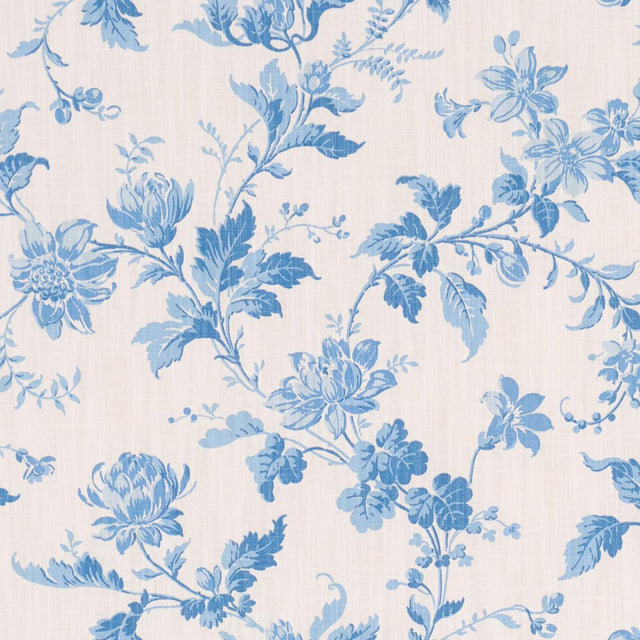 Borastapeter Blomslinga Blue And White Fabric