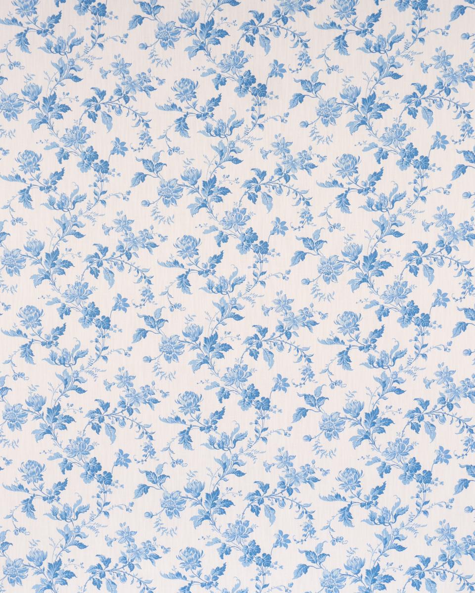 Borastapeter Blomslinga Blue And White Fabric