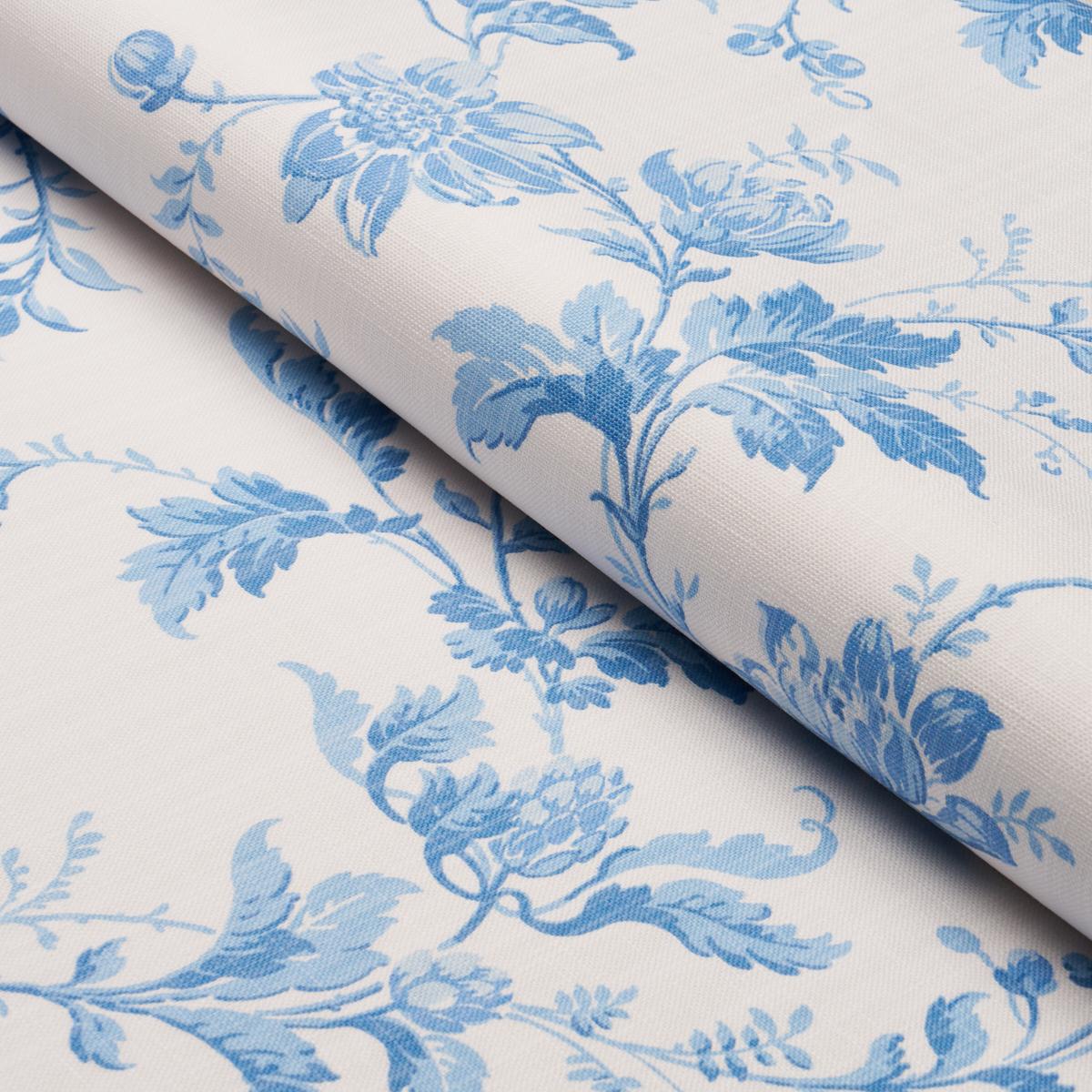 Borastapeter Blomslinga Blue And White Fabric