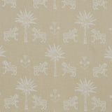 Schumacher Tiger Palm Silhouette Outdoor Mistral Sand Fabric