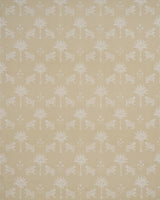 Schumacher Tiger Palm Silhouette Outdoor Mistral Sand Fabric