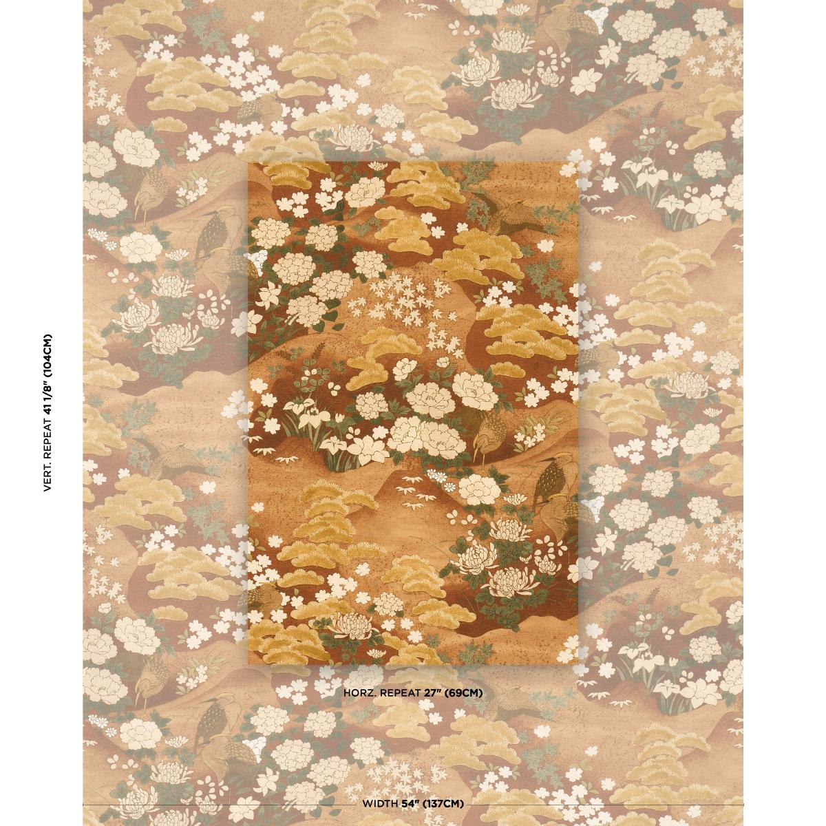 Schumacher Golden Hills Burgundy Fabric