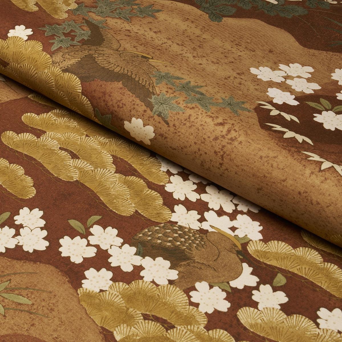 Schumacher Golden Hills Burgundy Fabric