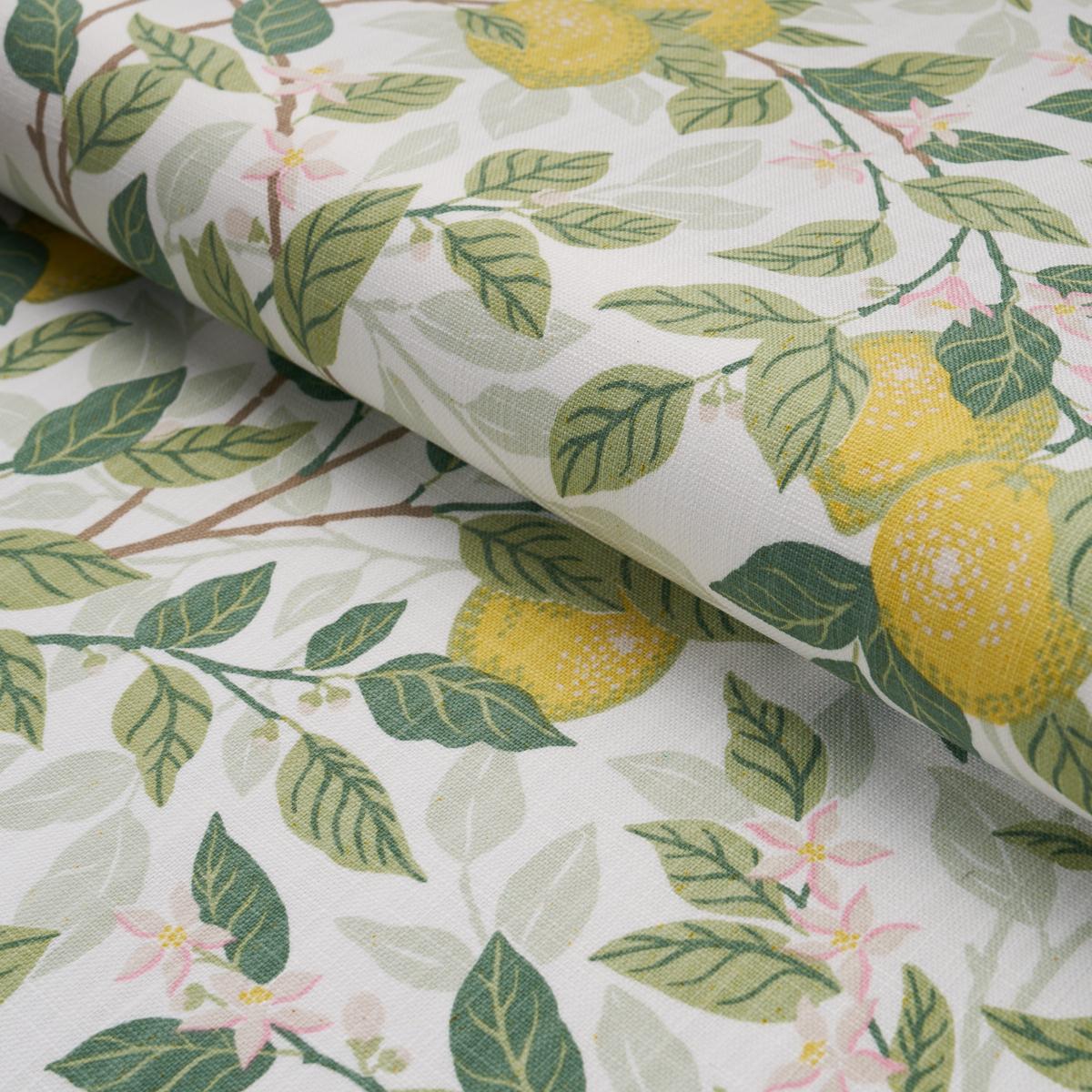 Borastapeter Citrontrd Ivory And Leaf Fabric