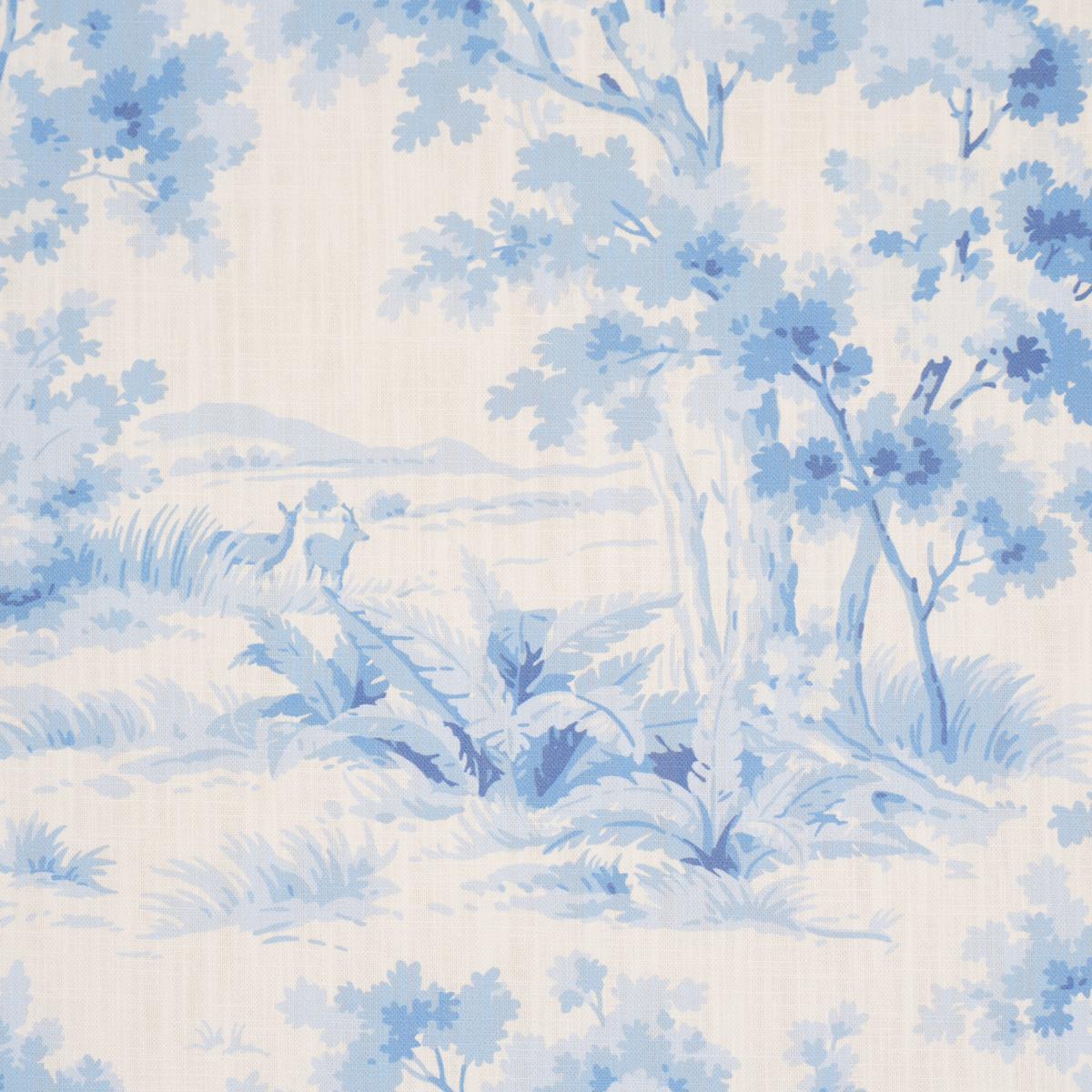 Borastapeter Countryside Morning Blue And White Fabric