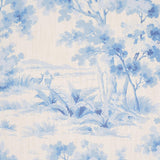 Borastapeter Countryside Morning Blue And White Fabric