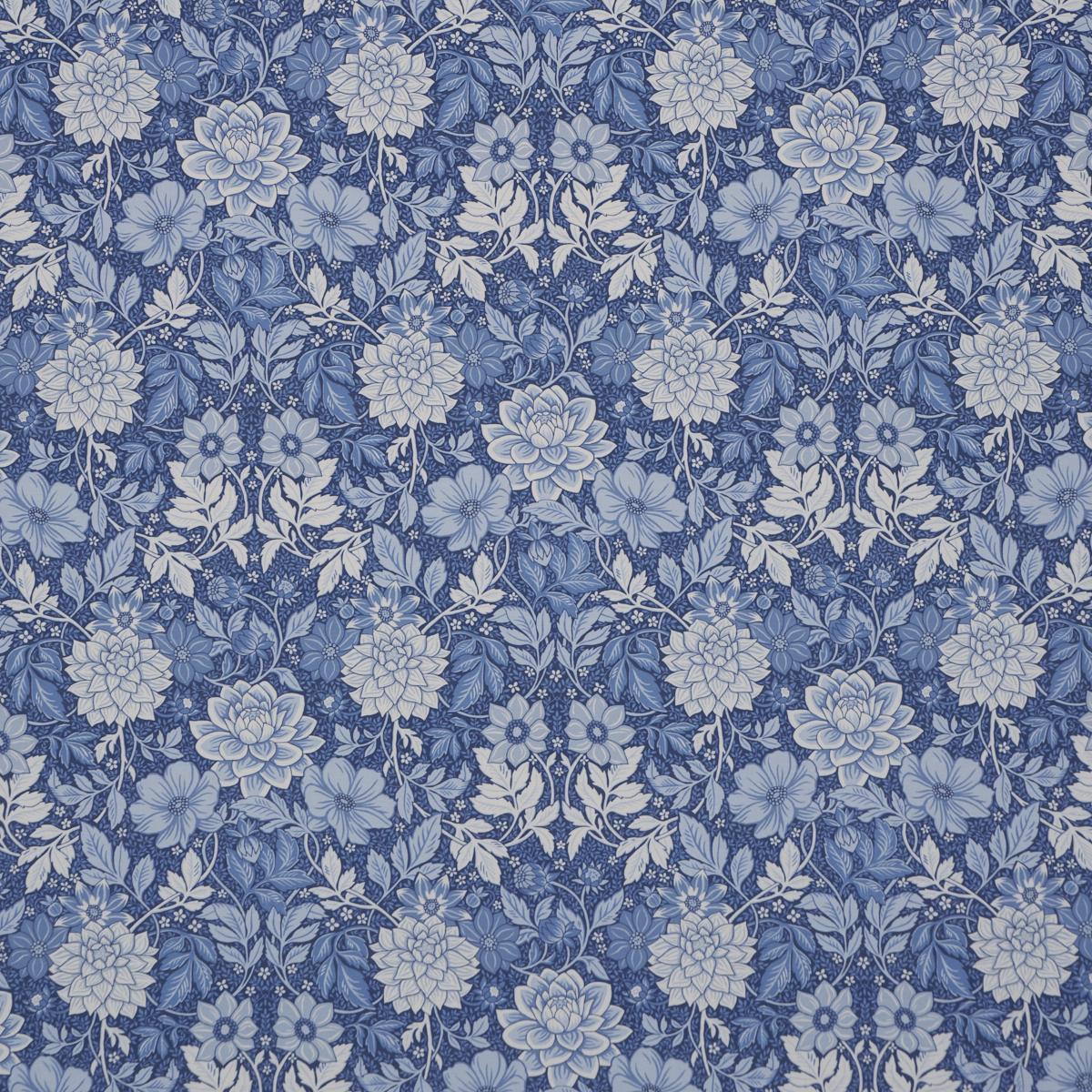 Borastapeter Dahlia Garden Blue And White Fabric