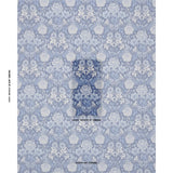 Schumacher Dahlia Garden Blue And White Fabric