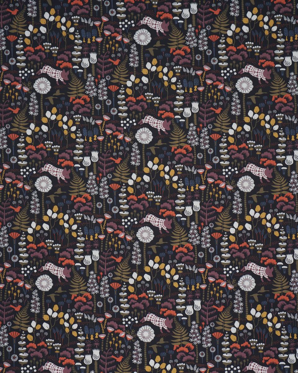 Borastapeter Hoppmosse Midnight Fabric