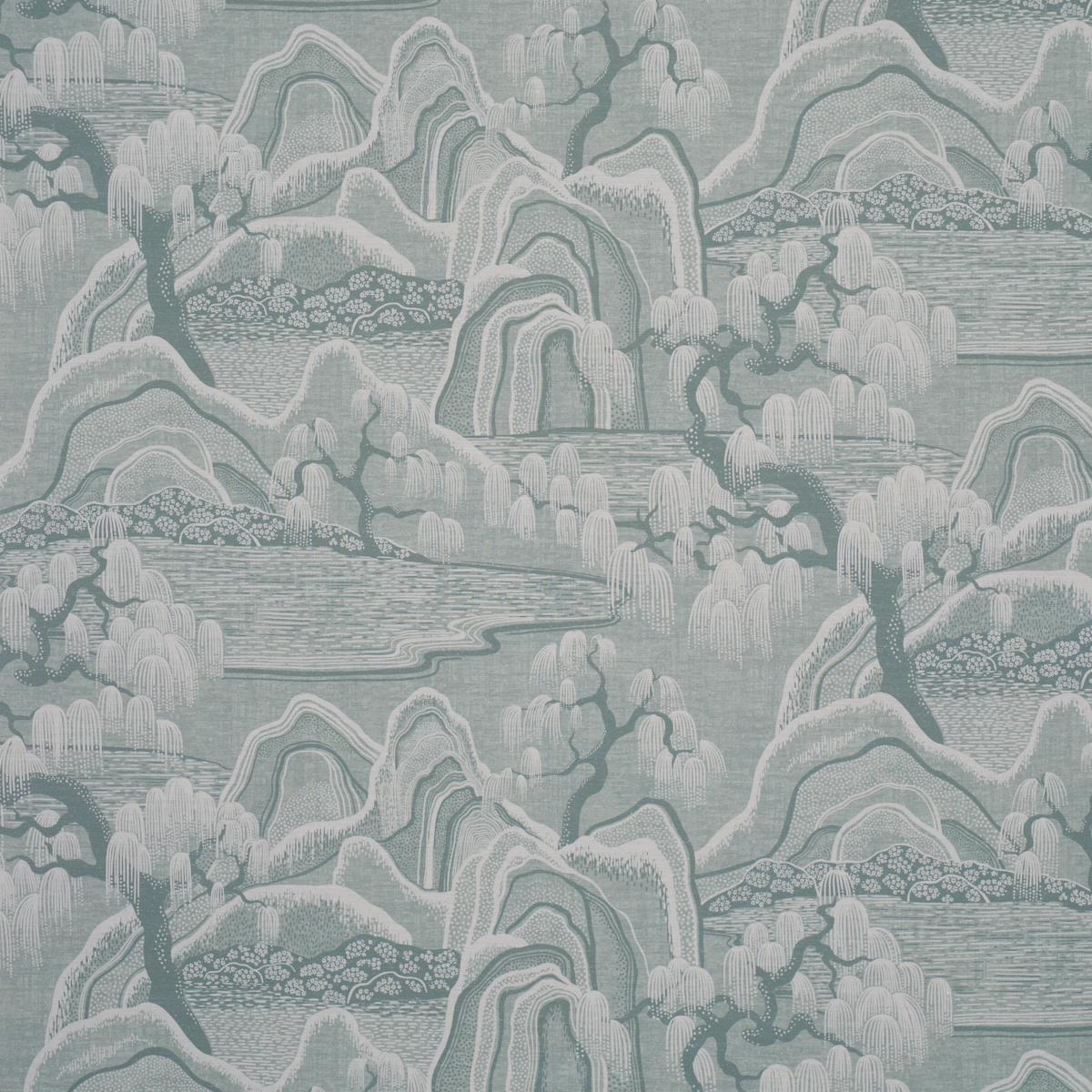 Borastapeter Indigo Garden Mineral Fabric