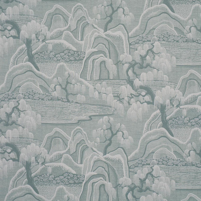 Borastapeter Indigo Garden Mineral Fabric