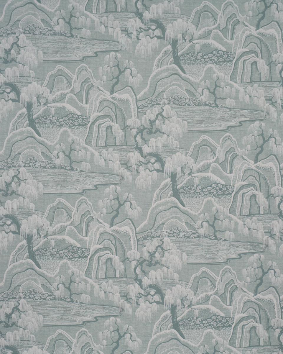 Borastapeter Indigo Garden Mineral Fabric
