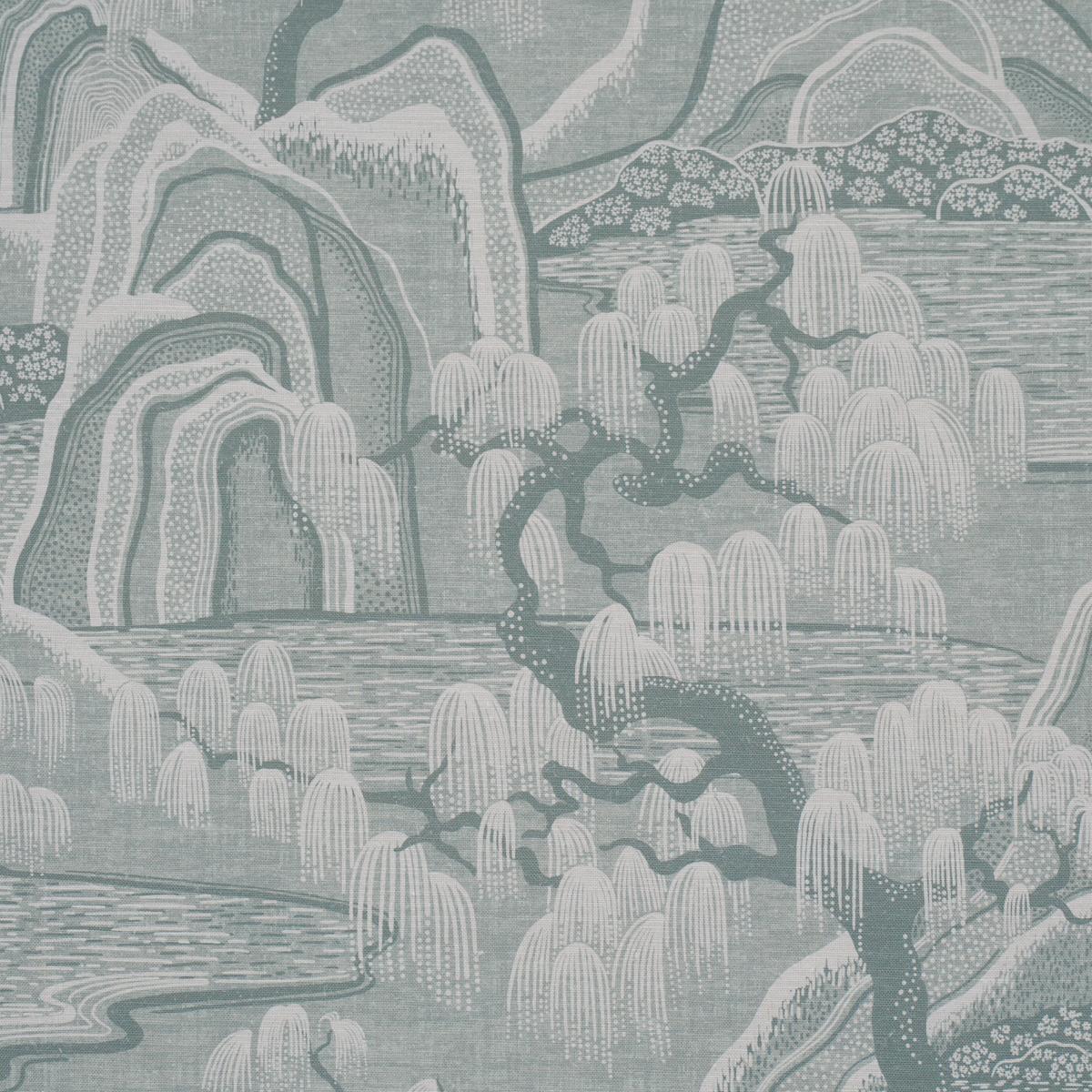 Borastapeter Indigo Garden Mineral Fabric
