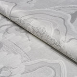 Schumacher Indigo Garden Grey Fabric