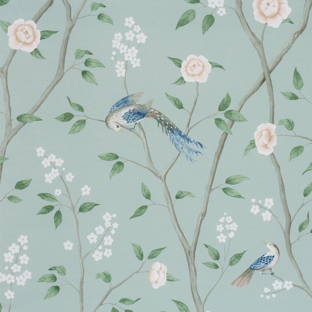 Borastapeter Paradise Birds Mineral Fabric