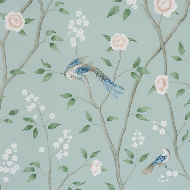 Borastapeter Paradise Birds Mineral Fabric