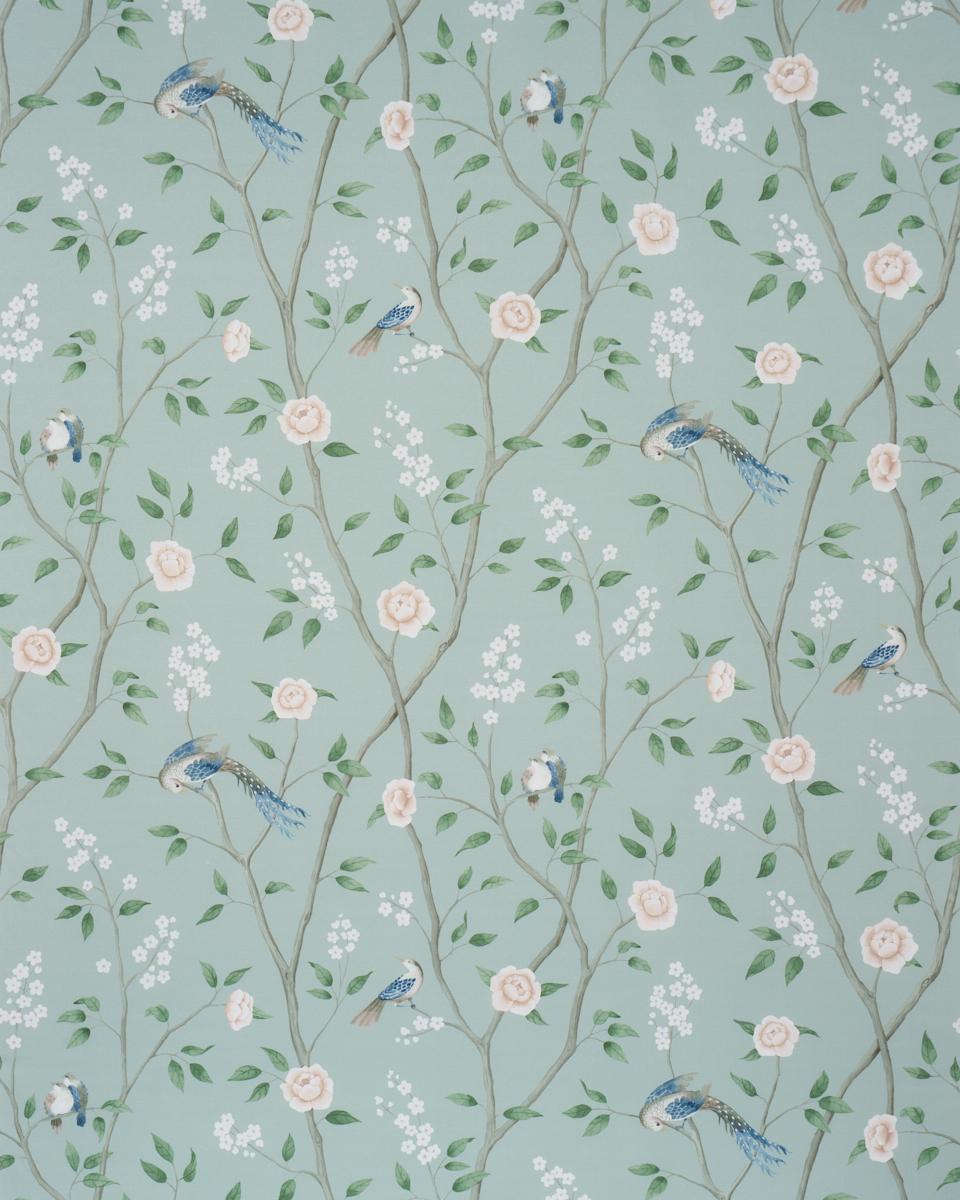 Borastapeter Paradise Birds Mineral Fabric