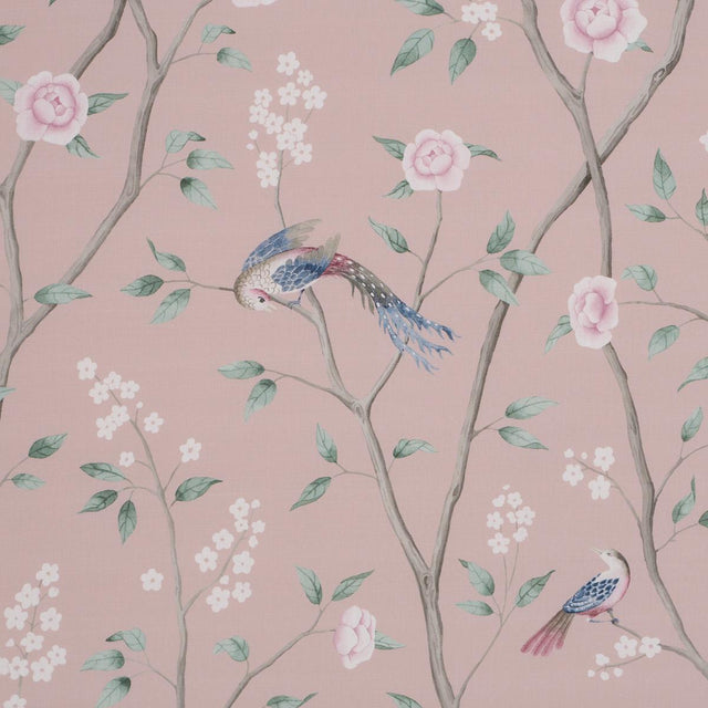 Borastapeter Paradise Birds Blush Fabric