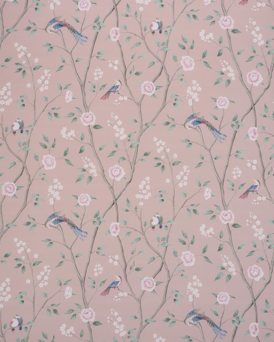 Borastapeter Paradise Birds Blush Fabric
