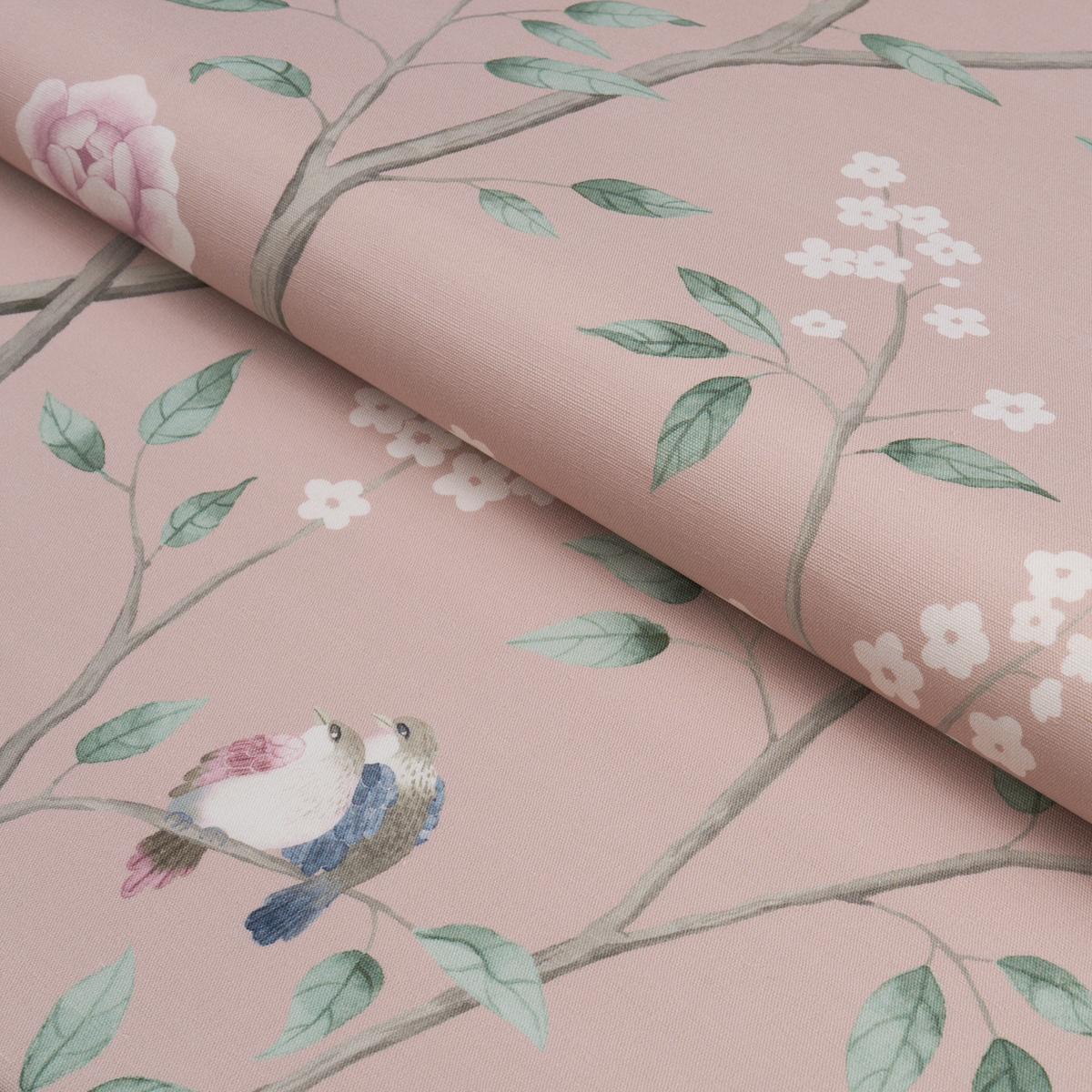 Borastapeter Paradise Birds Blush Fabric