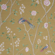 Borastapeter Paradise Birds Gold Fabric
