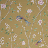 Borastapeter Paradise Birds Gold Fabric