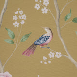 Borastapeter Paradise Birds Gold Fabric