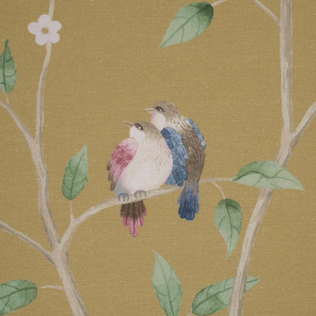 Borastapeter Paradise Birds Gold Fabric