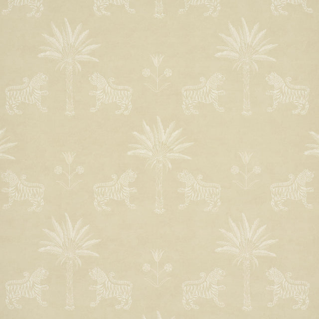 Schumacher Tiger Palm Silhouette Mistral Sand Wallpaper