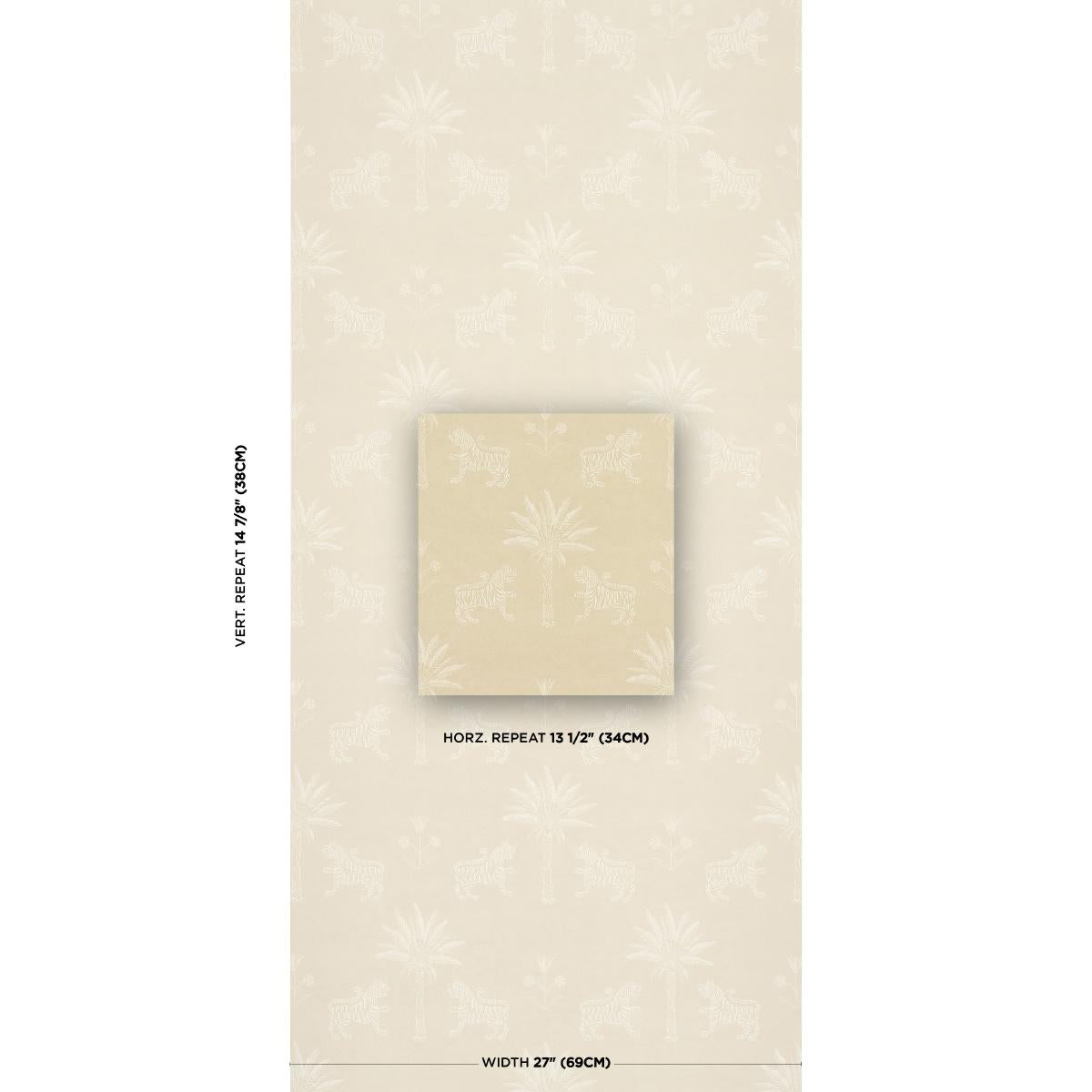 Schumacher Tiger Palm Silhouette Mistral Sand Wallpaper