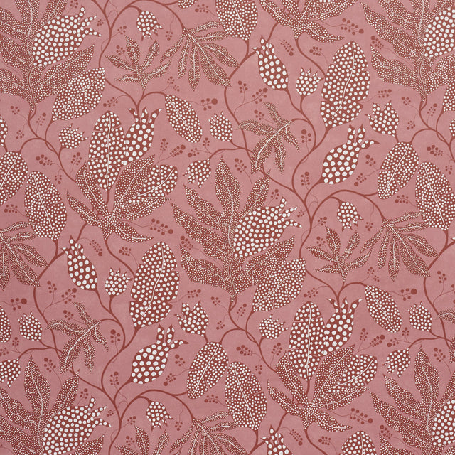Schumacher Polka Dot Jungle Raspberry Wallpaper