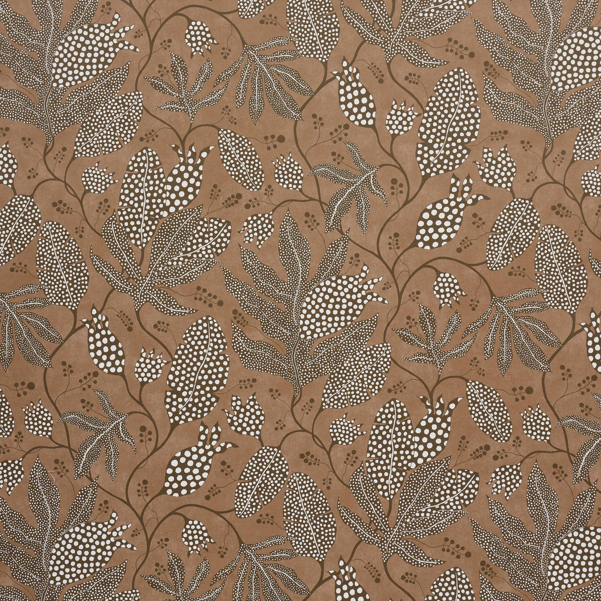 Schumacher Polka Dot Jungle Teracotta Wallpaper