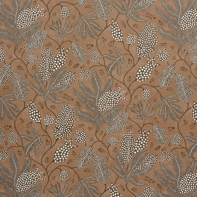 Schumacher Polka Dot Jungle Teracotta Wallpaper