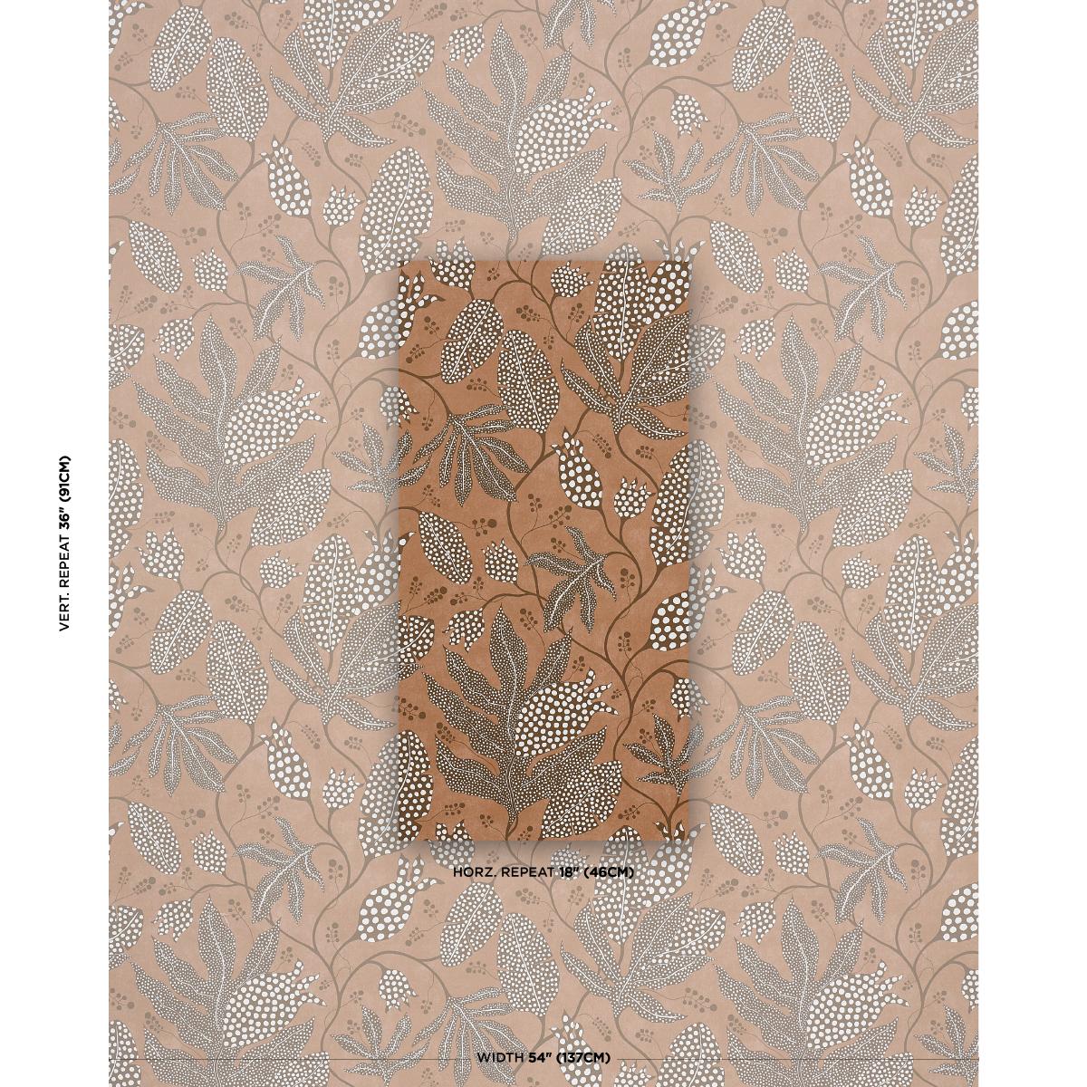 Schumacher Polka Dot Jungle Teracotta Wallpaper