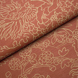 Schumacher Chiang Mai Dragon Silhouette Raffia Terracotta Wallpaper