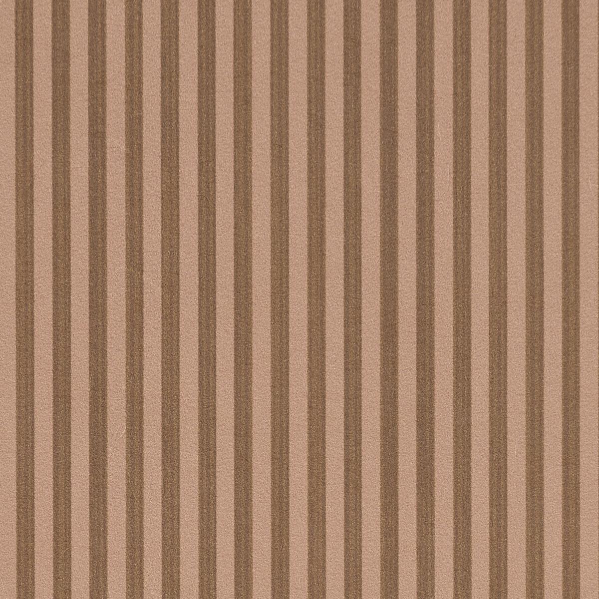Schumacher Edwin Stripe Narrow Chestnut Rose Wallpaper