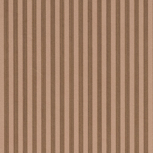 Schumacher Edwin Stripe Narrow Chestnut Rose Wallpaper