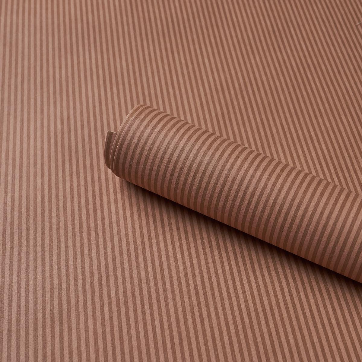 Schumacher Edwin Stripe Narrow Terracotta Wallpaper