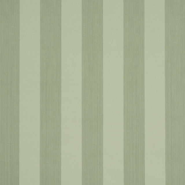 Schumacher Edwin Stripe Medium Sage Wallpaper
