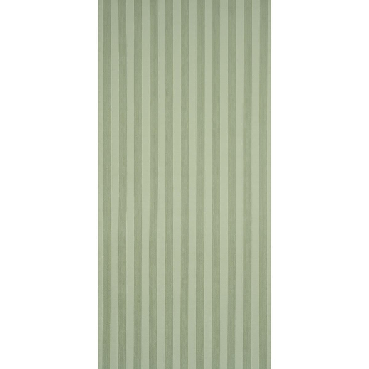 Schumacher Edwin Stripe Medium Sage Wallpaper