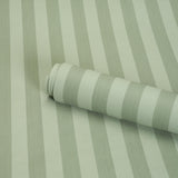 Schumacher Edwin Stripe Medium Sage Wallpaper
