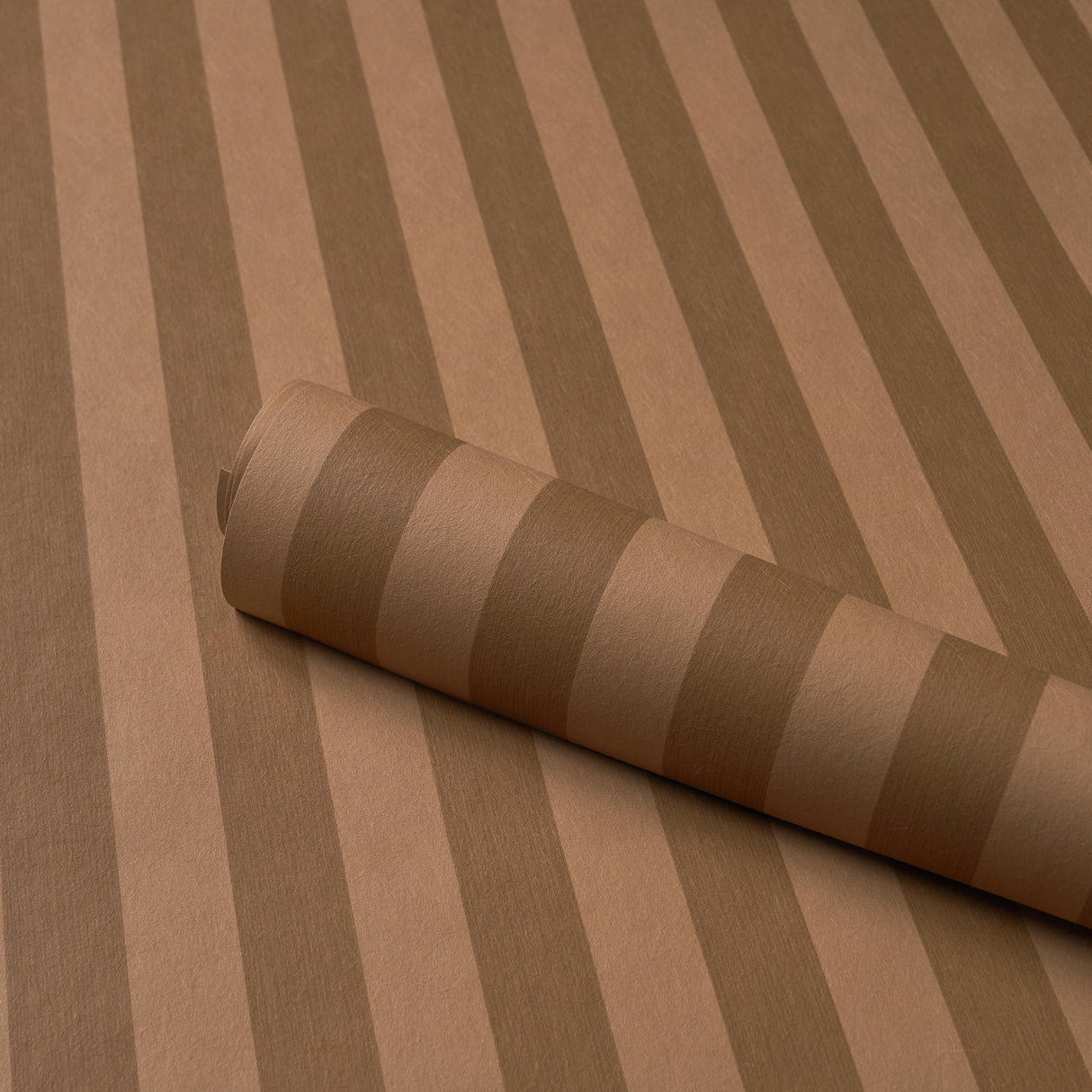 Schumacher Edwin Stripe Medium Terracotta Wallpaper